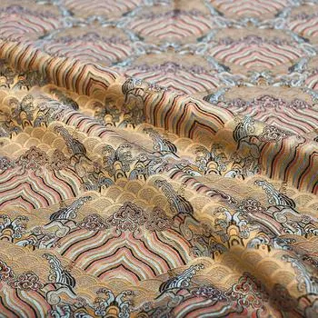 Высококачественная дамасская парча, жаккардовая шелковая атласная ткань, обивка для сценических костюмов, мебель, занавески, сделай сам, одежда, материал 100x145cm