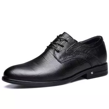 Высококачественная деловая обувь, мужская модная повседневная обувь, весна-осень, мужские оксфорды, натуральная кожа, деловая обувь 39