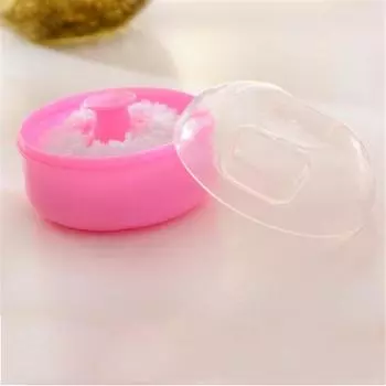 Высококачественная детская пудра для лица и тела с тальком в полипропиленовой коробке розовый