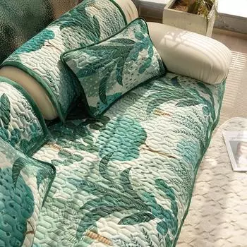 Высококачественная диванная подушка из синели, четырехсезонный стиль, нескользящая, легкая роскошь, простой и красивый чехол для дивана, подушка для сиденья 70*70cm