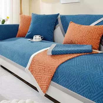 Высококачественная диванная подушка из синели, новая кожаная подушка для дивана в китайском стиле, доступный роскошный стиль, нескользящий чехол для дивана 70*70cm