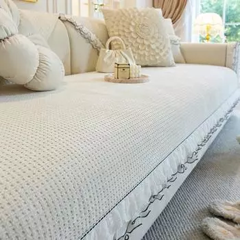 Высококачественная диванная подушка на осень и зиму, нескользящий кожаный чехол из синели, тканевая подушка, универсальная на четыре сезона 70*70cm