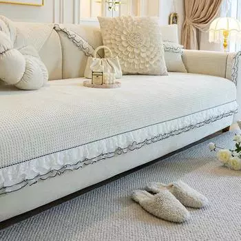 Высококачественная диванная подушка осенью и зимой: новый нескользящий кожаный чехол из синели и тканевая подушка универсальны в любое время года. 70*70cm