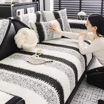 Высококачественная диванная подушка в скандинавском стиле, противоскользящий чехол для дивана из синели, тканевая подушка, устойчивая к пятнам спинка, полотенце 70*70cm