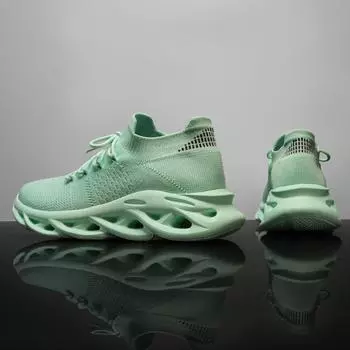 Высококачественная дышащая летняя сетчатая эластичная новая легкая толстая подошва дизайнерская повседневная мужская обувь для бега Zapatillas Informales 39 белый