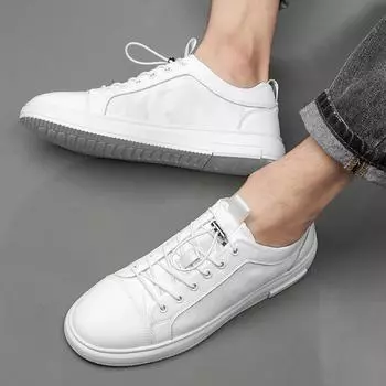 Высококачественная дышащая спортивная обувь бренда, простая мужская деловая обувь, износостойкая мужская повседневная обувь из натуральной кожи 36 чёрный