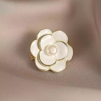 Высококачественная французская брошь-камелия Xiaoxiangfeng, женская дизайнерская брошь-корсаж с жемчугом