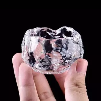 Высококачественная хрустальная чашка ручной работы из стекла Liuli, утолщенная термостойкая чашка для чая Kungfu, японский маленький бокал для вина 50ML прозрачный