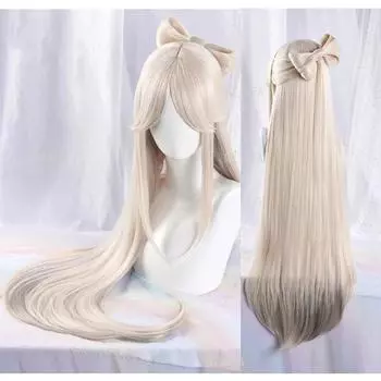 Высококачественная игра Genshin Impact Cosplay Ningguang Cosplay Wig Ning Guang термостойкие синтетические волосы парики + парик шапочка One Size