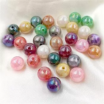 Высококачественная имитация нефрита, изготовление ювелирных изделий, круглых бусин в виде облака и тумана, модная подвеска DIY AB Phantom Color, аксессуары ручной работы, материал для заколки для волос, 10 шт. зелёный