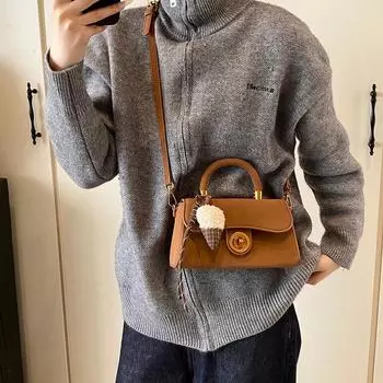 Высококачественная иностранная модная ретро-сумка женская универсальная сумка-мессенджер для поездок на работу маленькая сумка no pendant коричневый