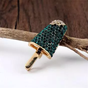 Высококачественная изысканная брошь со стразами в виде ледяной палочки, модная булавка для воротника, булавка для шляпы, свитера, аксессуары