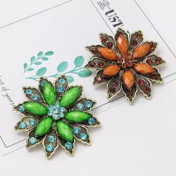 Высококачественная изысканная ретро-брошь со стразами, модная брошь, аксессуары для одежды, булавка для воротника, пряжка для шелкового шарфа