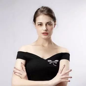 Высококачественная изысканная темпераментная брошь в виде стрекозы со стразами, брошь-корсаж для одежды