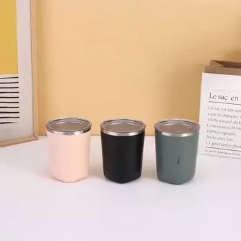 Высококачественная кофейная кружка из нержавеющей стали. Простая мини-портативная чашка для любителей кофе. Кружка для мужчин и женщин. 300ml