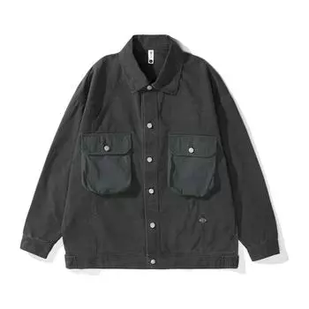 Высококачественная комбинированная хлопковая куртка, мужская весенняя модная джинсовая куртка, классное пальто S темно серый