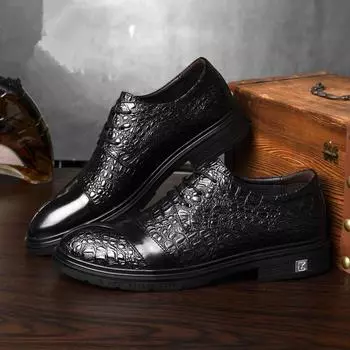 Высококачественная кожаная мужская повседневная обувь, классические удобные мужские мокасины, парадные туфли, дышащие туфли для вождения без застежек 37 чёрный