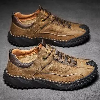 Высококачественная кожаная обувь, мужская уличная повседневная спортивная обувь на плоской подошве 39