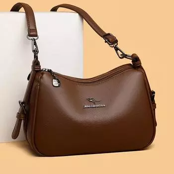 Высококачественная кожаная сумка через плечо для женщин, сумка-мессенджер через плечо