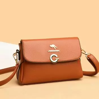 Высококачественная кожаная сумка через плечоМодная женская роскошная женская сумка через плечо