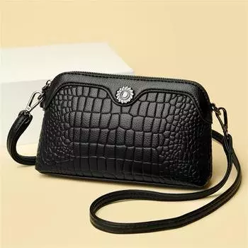 Высококачественная кожаная женская маленькая сумка через плечо, роскошная дамская сумка-мессенджер, простая сумка-кошелек для телефона