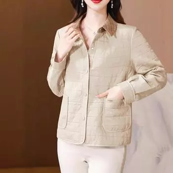 Высококачественная куртка Temperament, женская зимняя новая модная повседневная свободная теплая куртка с лацканами M