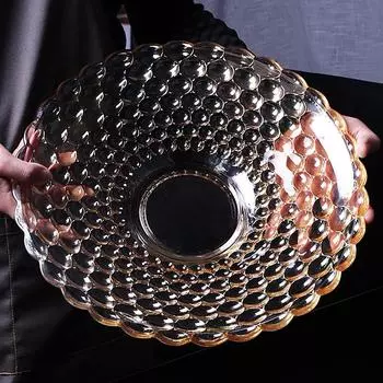 Высококачественная легкая роскошная европейская бытовая хрустальная тарелка для фруктов большая тарелка для фруктов офис новоселье