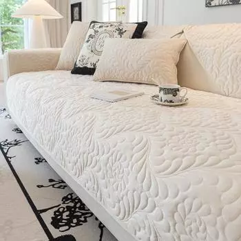 Высококачественная легкая роскошная плюшевая подушка для дивана с перьями, универсальный нескользящий чехол для дивана на четыре сезона, коврик для полотенец 70*70cm