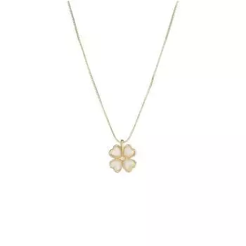 Высококачественная легкая роскошная подвеска-лепесток с камнем кошачий глаз и четырьмя листочками клевера на ключицу для женщин с нишевым дизайном