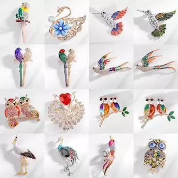 Высококачественная маленькая булавка в виде животного, брошь в виде совы в стиле ретро с бриллиантами, французские ювелирные изделия высокого класса