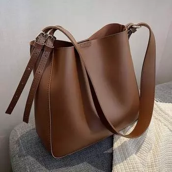 Высококачественная маленькая сумка 2021 года, новая сумка через плечо большой вместимости, осенняя универсальная сумка на одно плечо через подмышку, модная сумка-ведро