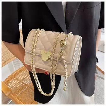 Высококачественная маленькая сумка для женщин, новинка 2022 года, сумка на плечо в западном стиле, весна/лето, текстурированная сумка через плечо, модная маленькая квадратная сумка с цепочкой