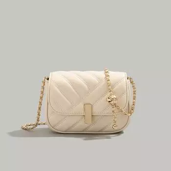 Высококачественная маленькая сумка в стиле аромата для женщин, новая маленькая квадратная сумка с золотым шариком и бриллиантами, простая диагональная сумка на одно плечо