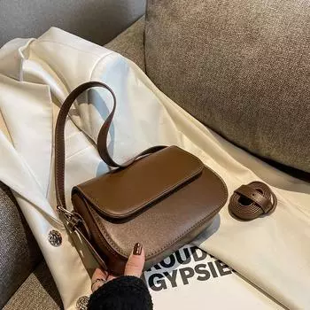 Высококачественная маленькая сумка женская сумка новая модная темпераментная простая сумка через плечо ретро маленькая квадратная сумка чёрный