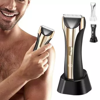 Высококачественная машинка для стрижки волос, предназначенная для мужчин, электрическая машинка для стрижки волос, триммер для бороды и тела, эпилятор, бритва с зарядкой через USB золотой