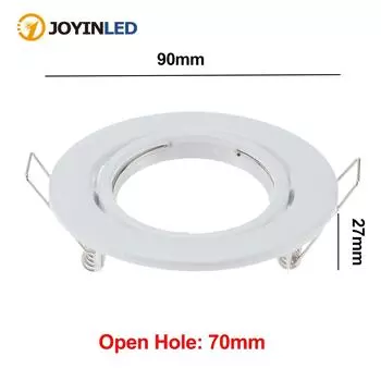 Высококачественная металлическая круглая регулируемая светодиодная встраиваемая потолочная рама для GU10 MR16 лампы монтируемого точечного светильника 1PCS