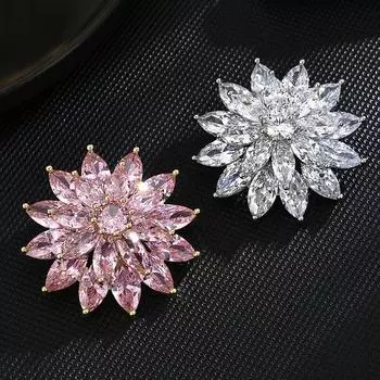 Высококачественная микро-инкрустированная брошь в виде снежинки, роскошная атмосферная брошь, осенне-зимнее пальто, аксессуары для одежды серебряный