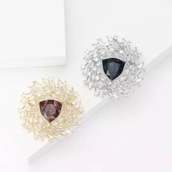 Высококачественная микро-инкрустированная медная циркониевая цыганская брошь, нишевый дизайн, женская шаль, платье, корсаж, ювелирное украшение, булавка