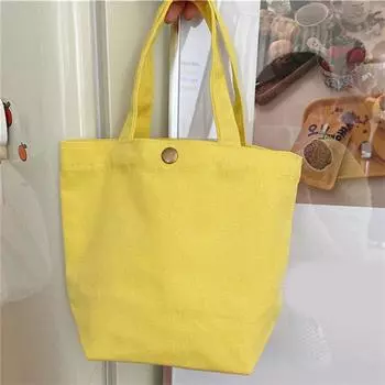 Высококачественная милая и простая женская мини-холщовая повседневная тканевая сумочка для студентов One Size белый