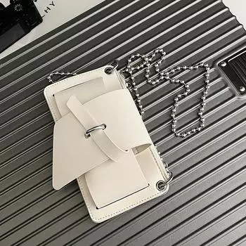 Высококачественная мини-сумка женская летняя 2024 года, новая нишевая дизайнерская сумка-мессенджер с цепочкой, маленькая квадратная сумка знаменитости из Интернета белый