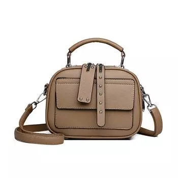 Высококачественная многослойная сумка через плечо большой вместимости — простая и универсальная сумка в стиле ретро высокого класса хаки