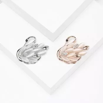 Высококачественная модная брошь в виде лебедя из сплава и опала, элегантный темперамент, женская одежда, корсаж, ювелирные изделия, булавка