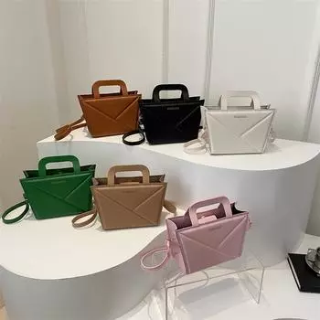 Высококачественная модная однотонная большая вместительная новая весенняя простая и модная ручная сумка через плечо небольшого размера