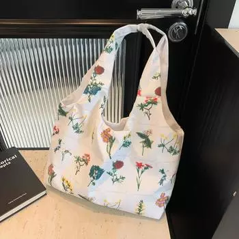 Высококачественная модная повседневная сумка в корейском стиле, нежная нишевая сумка 2024 года, сумка через плечо в иностранном стиле, сумка-тоут на одно плечо, сумка-тоут прилив белый