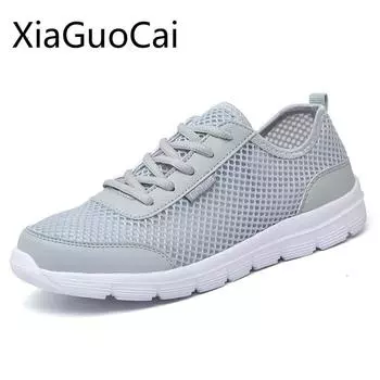 Высококачественная модная сетчатая мужская повседневная обувь на плоской подошве, летние однотонные белые кроссовки унисекс, дышащие кроссовки, прямая поставка Lu9 5 чёрный