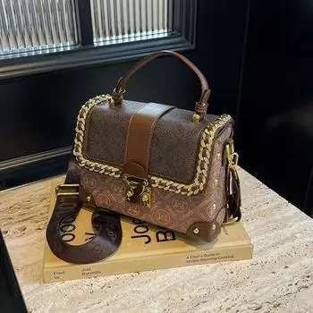 Высококачественная модная сумка через плечо в ретро-цвете из полиуретана, легкая, роскошная, сдержанная, великолепная, темпераментная.