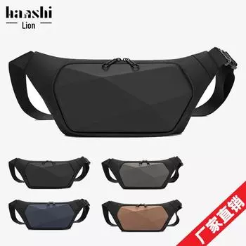 Высококачественная модная сумка на грудь и пояс для мужчин и женщин - модная жесткая сумка-мессенджер и дорожная сумка через плечо 7210 чёрный