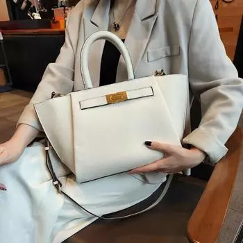 Высококачественная модная сумка на одно плечо с большой вместимостью для женщин, новая универсальная сумка через плечо 28x13.5x22cm хаки