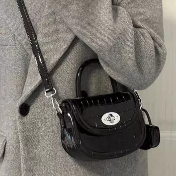 Высококачественная модная сумка с текстурой, нишевая сумка-мессенджер, женская, новая корейская мода, переносная сумка через плечо, сумка-седло