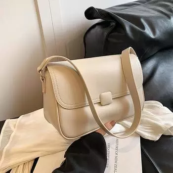 Высококачественная модная женская сумка, новинка лета 2024, простая и повседневная сумка подмышки, корейская версия, нишевая сумка на плечо